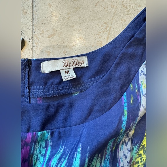 Bebop Colorful Sleeveless Pleated Dress Size M with Pockets!!!!!!! - Picture 3 of 9